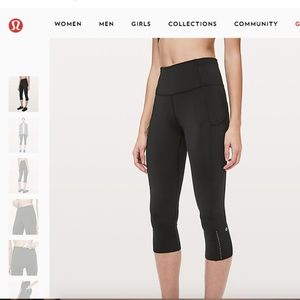 Lululemon Fast & Free Crops Size 6